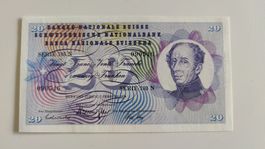 20 Franken 1974, Banknote Schweiz top Zustand (WA3)