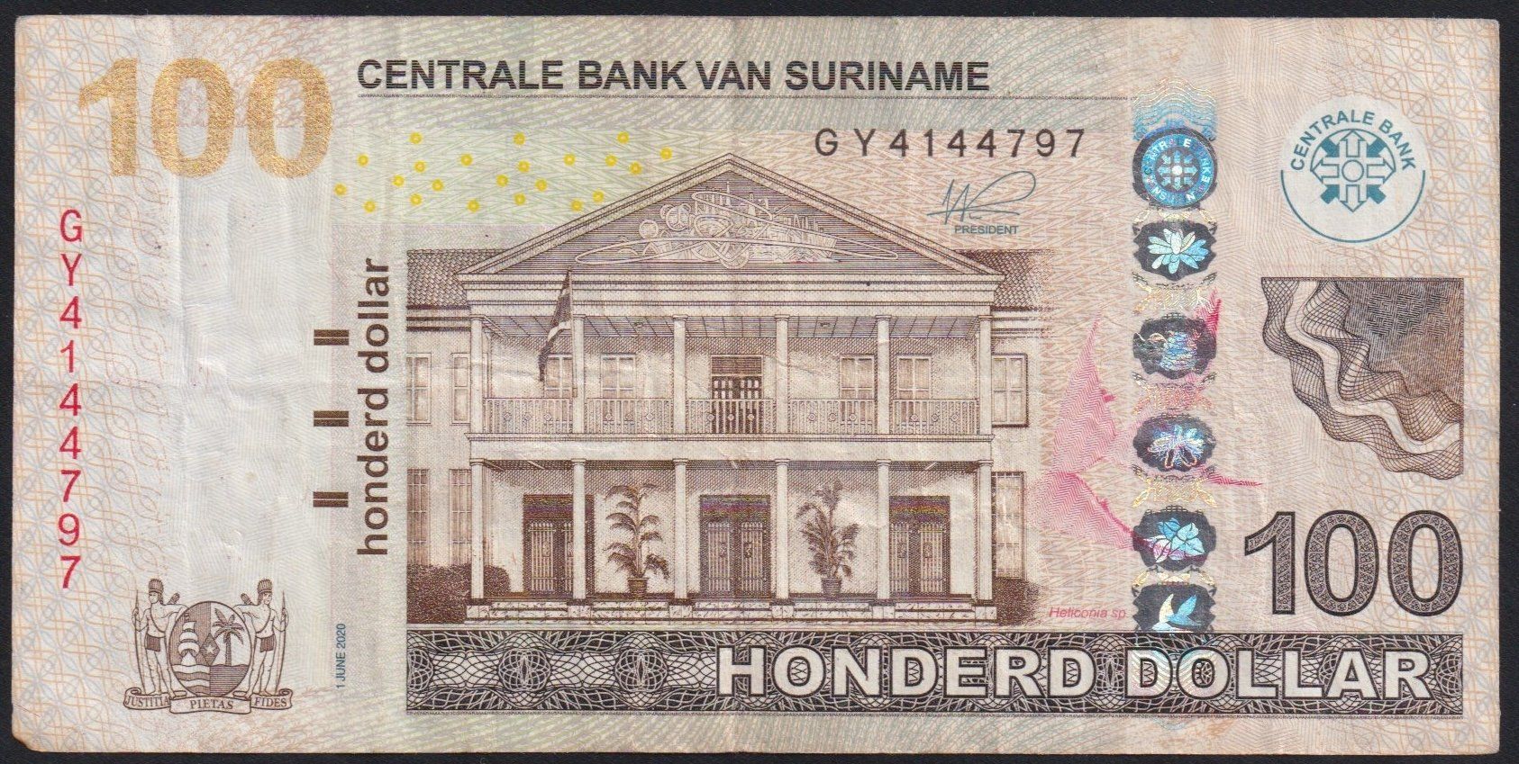 Billets de banque: Suriname 100 Dollar 2020 – D'occasion à Brugg AG par banknoten_muesli