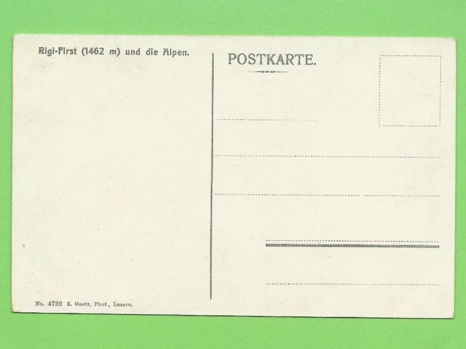 Cartoline postali: Rigi-First und die Alpen – Usato da Zürich venduto da t24_de 1