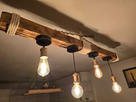 Esszimmer Lampe Unikat, Holz
