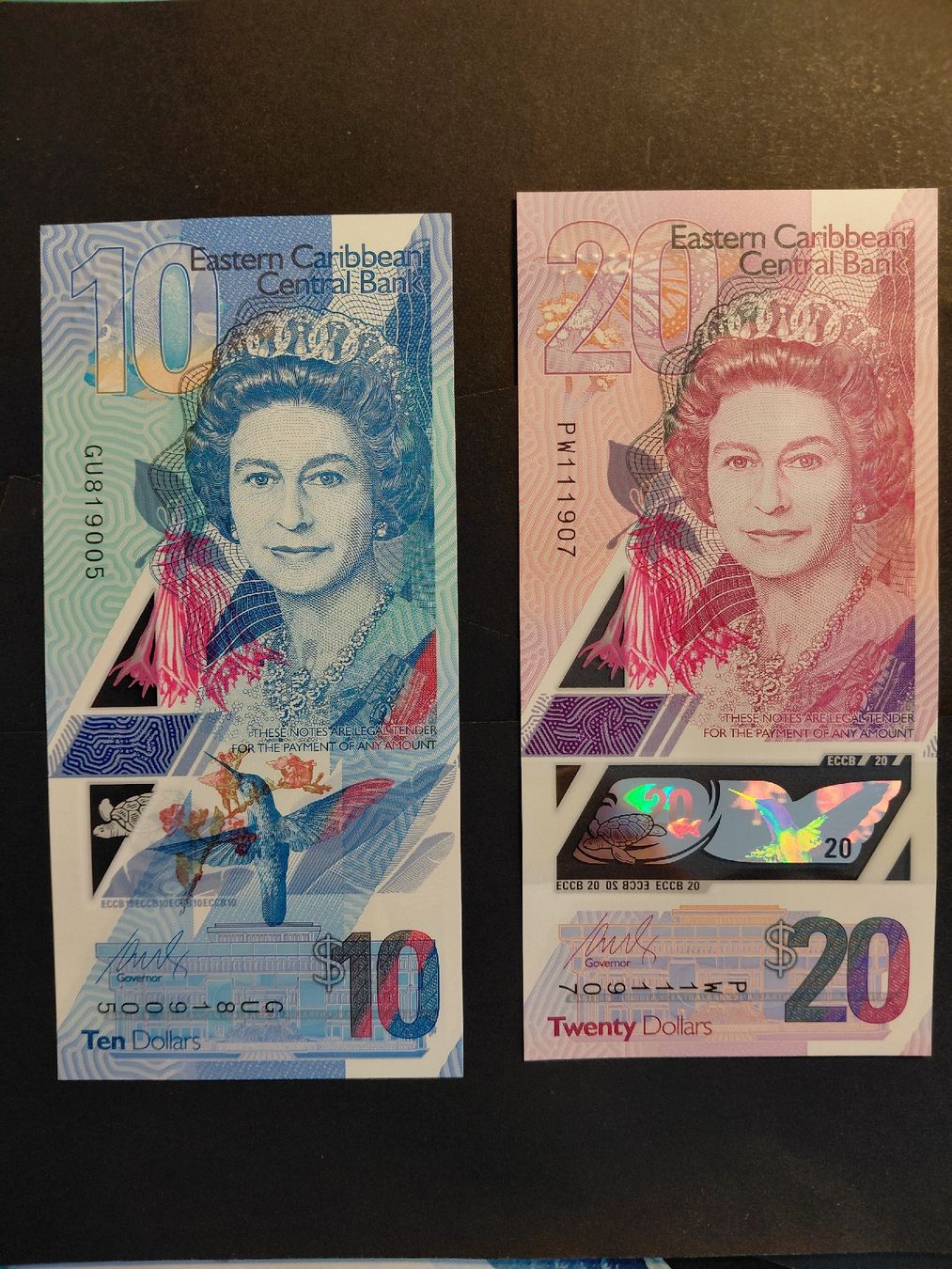 Banknoten: Eastern Caribbean Lot: 10 und 20 Dollars UNC – Neu (gemäss Beschreibung) aus Bern von scottie3014 4