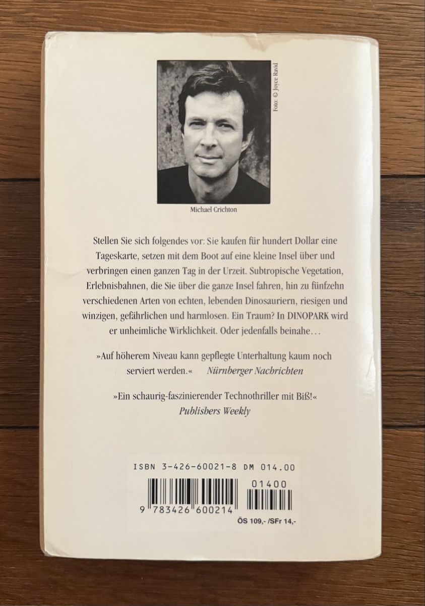 Livres: DinoPark - Michael Crichton – D'occasion à Moosseedorf par smushpuff 1