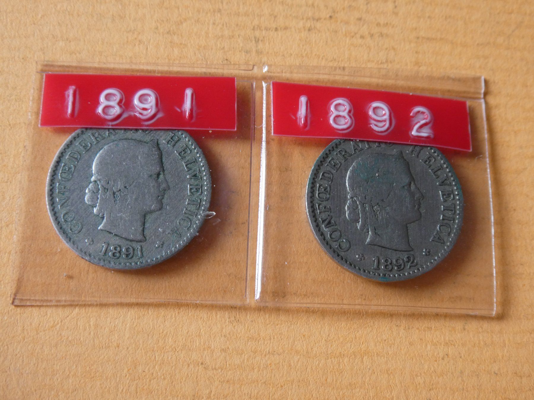 Tutti le monete: Schweiz 1891-1892,  Set 5-Räppler – Usato da Hinterforst venduto da Rohusri