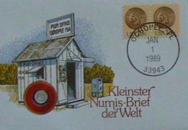 Numisbrief Kleinster Numis-Brief der Welt Münze