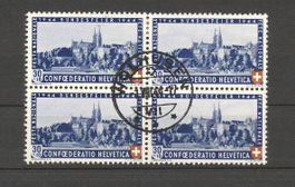 Pro Patria 1944 Viererblock gestempelt
