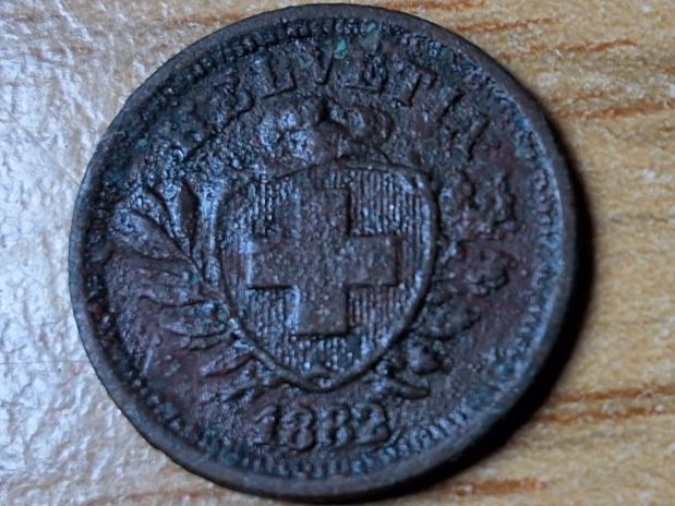 Tutti le monete: 1 Rappen 1882 – Usato da Münchenstein venduto da purbach1 8