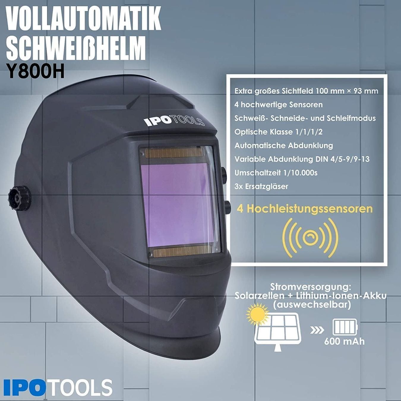 Löten & Schweissen: IPOTOOLS LY800H Automatik Schweißhelm XL – Neu und originalverpackt aus Bottighofen von zaap 3