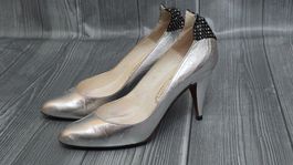 LINA MILES Vintage Pumps - 35 - mit funkelnden Strass-Detail