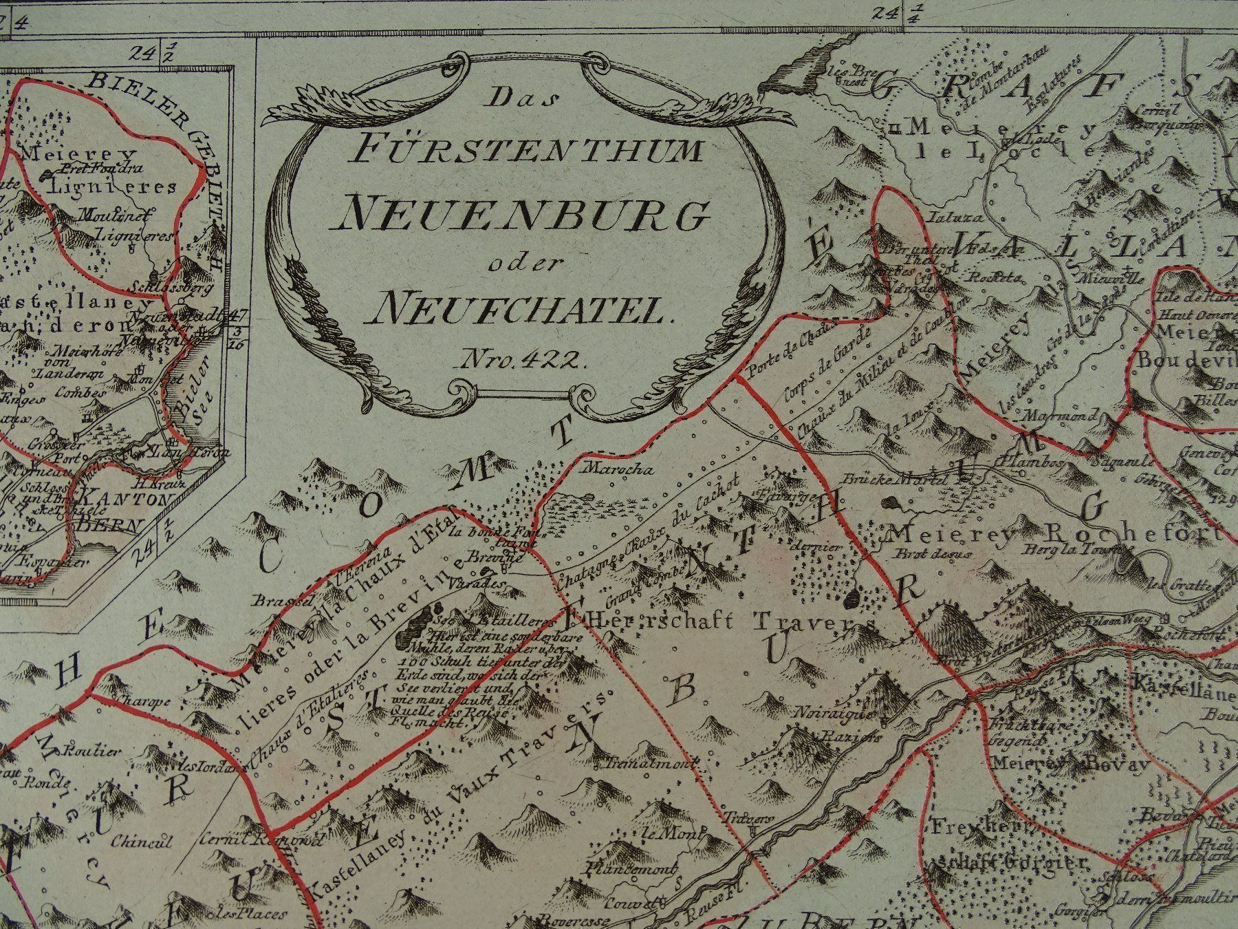 Gravures: NEUENBURG, NEUCHÂTEL, REILLY 1791 – D'occasion à Grüningen par Kartensammler 6