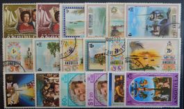 Anguilla British Lot mit alten Werten IV