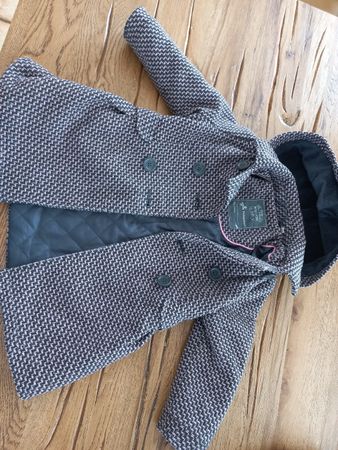 Palomino Mädchen Wintermantel kariert schwarz rosa 98