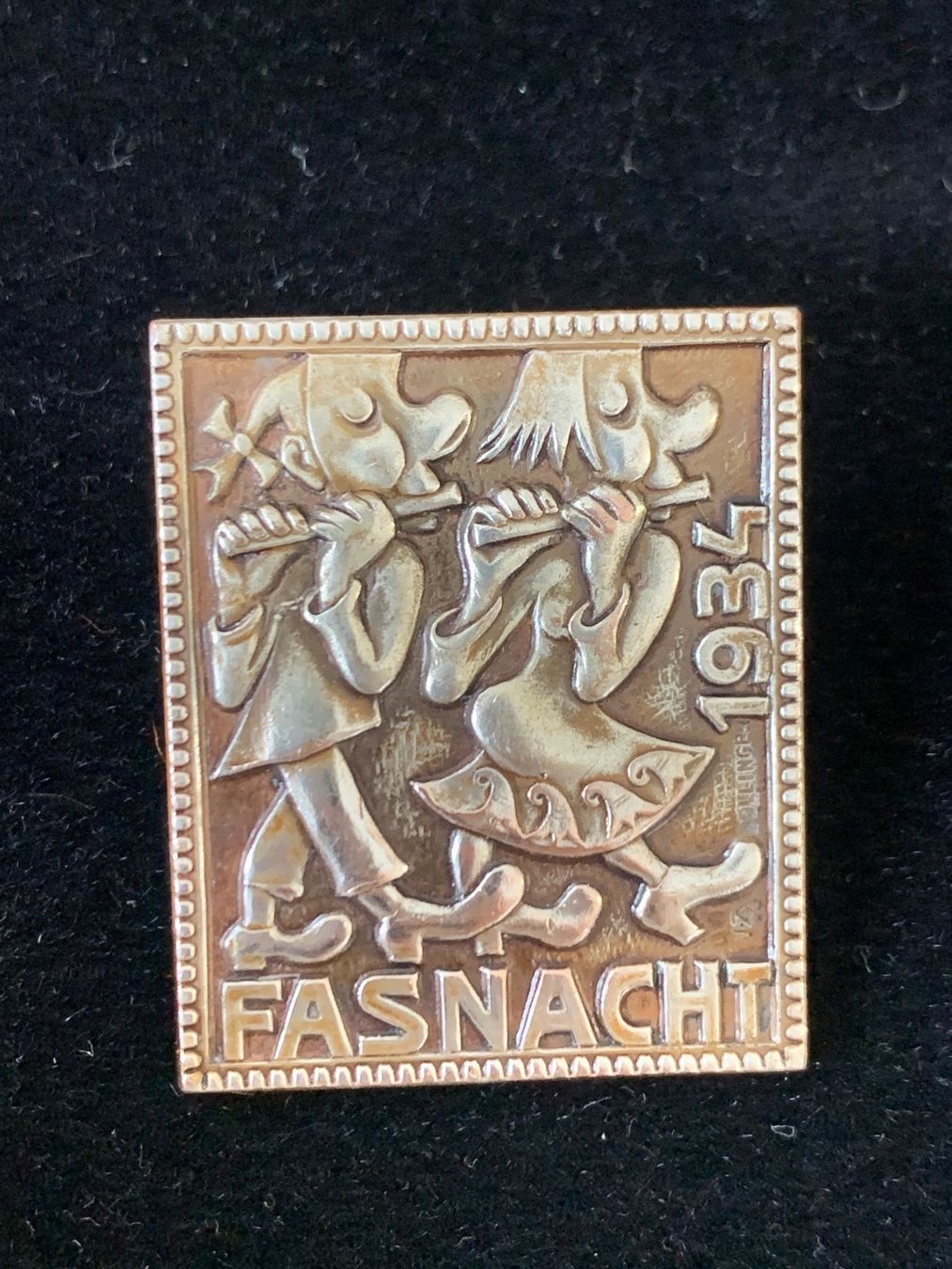 Basler Placchette & Badge: Fasnacht Basel SILBER 1934 – Usato da Basel venduto da fasnachtsoutlet1965