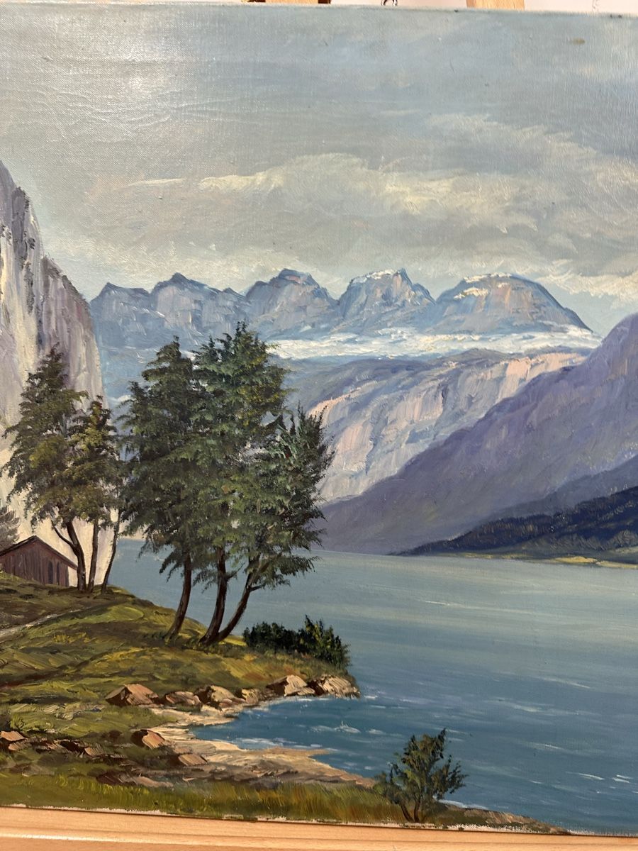Dipinti: Gemälde Alpenlandschaft Walensee – Usato da Ebikon venduto da Gaenggeliwaar 2