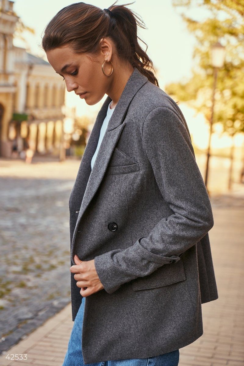 Giacche: Grey Wool Jacket Size: S NEW – Nuovo e nell'imballaggio originale da Zürich venduto da Ms.Me-Fashion