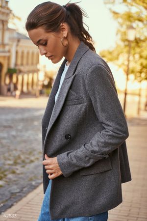 Grey Wool Jacket Size: S NEW