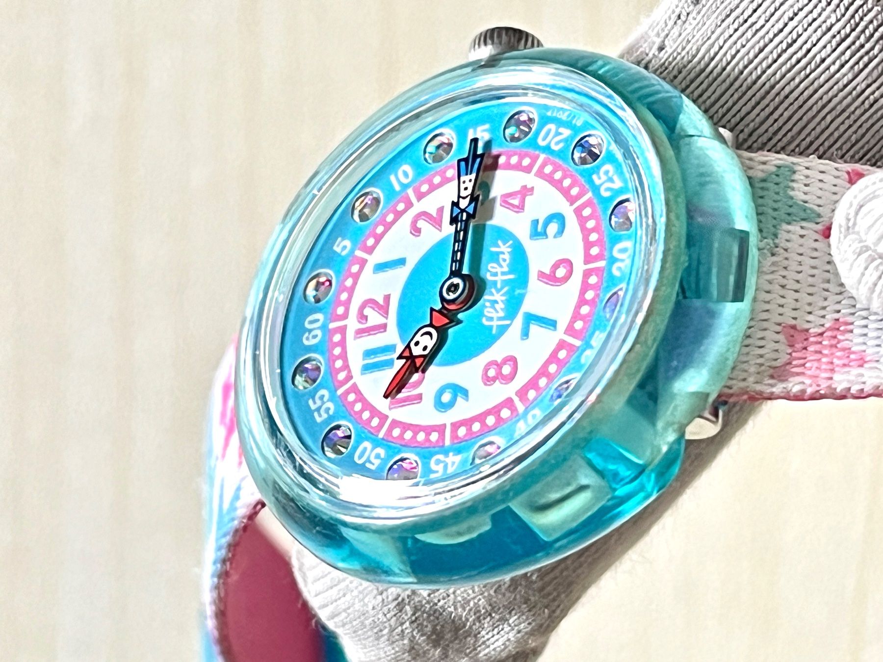 Flik Flak Orologi: Coole Flik Flak Kinderuhr mit Sternen – Usato da Grenchen venduto da chththl 3