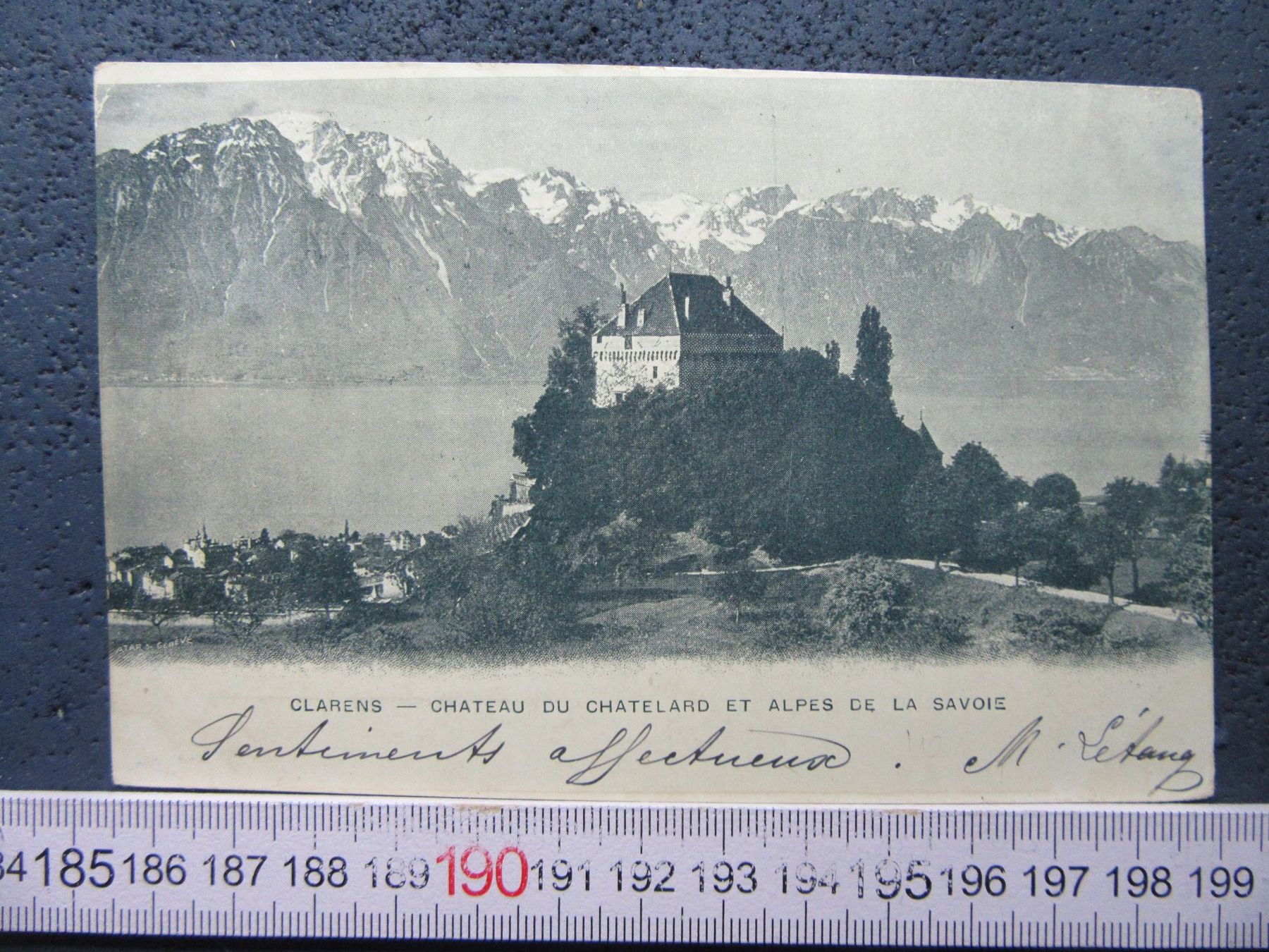 Cartoline postali: CLARENS 1905 VD AK CHATEAU DU CHATELARD – Usato da Ettingen venduto da Hausi4711