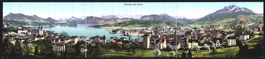 Klapp-AK Luzern, Panorama mit Wallenst