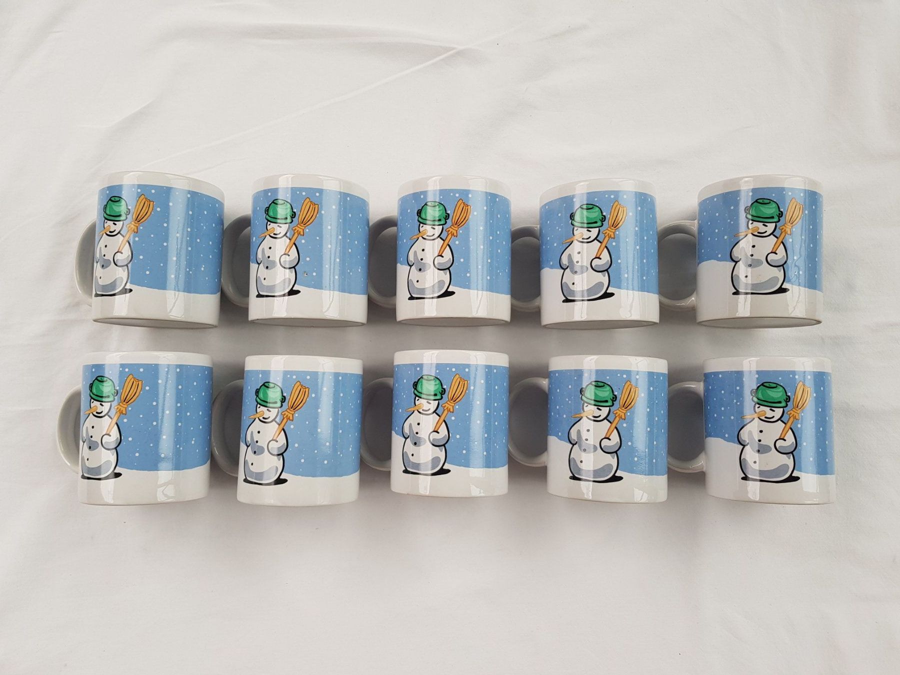Tazze: 10er Set Tassen mit Schneemann-Motiv – Nuovo (secondo la descrizione) da Näfels venduto da SuEdHe