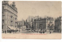 ZÜRICH Bellevueplatz und Hotel goldener Stern - Strassenbahn