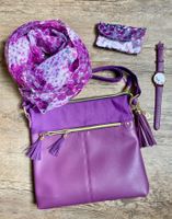NEU 💜 Uhr, Tasche, Foulard, Beutel / 4tlg
