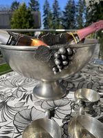 Zinn 95% Zinnbecher Weinkühler Punch Bowle Jean Goardere