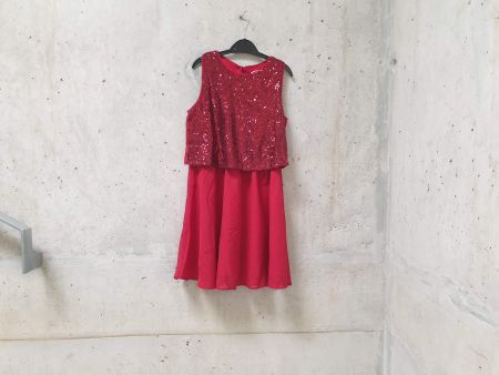 Robe de fêtes sans manches C&A, bordeaux, fille, taille 134