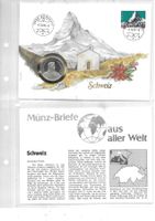 Münzbrief 5 Franken 1987 Matterhorn/Zermatt 1.10.1988
