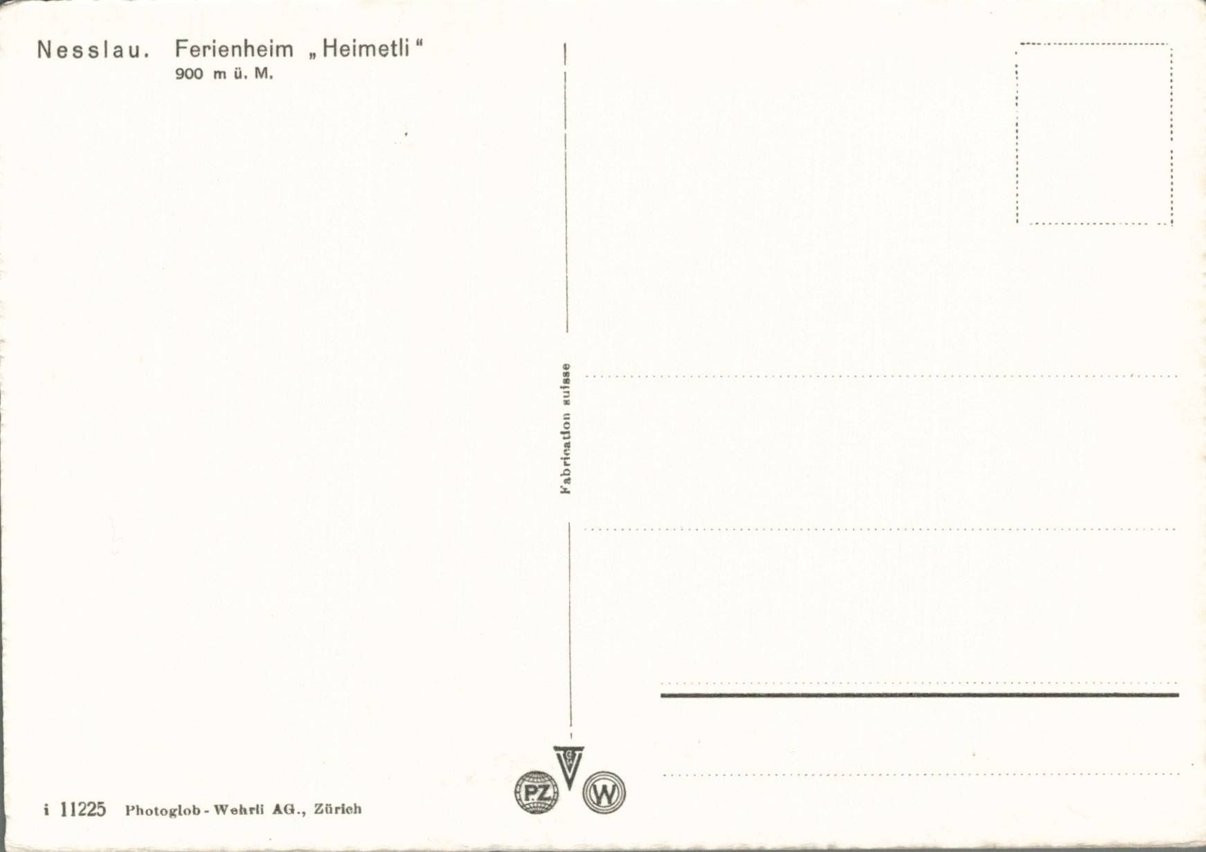 Cartoline postali: Alte Ansichtskarte Nesslau Ferienheim Heimeli, 900 m – Usato da Luzern venduto da Kartenansicht 1