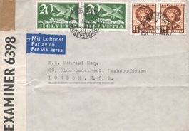 Schweiz Luftpost nach London 1940