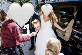 Brautkleid Spitze Tüll Ivory – elegant leicht Grösse 40-42