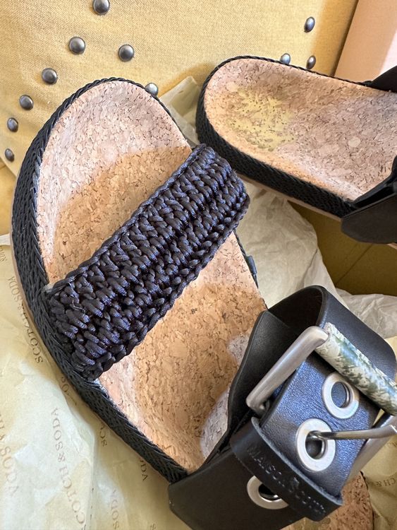 MAISON SCOTCH leather slides, 38, worn once! 5