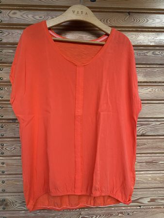 Leuchtend Oranges Shirt Größe L