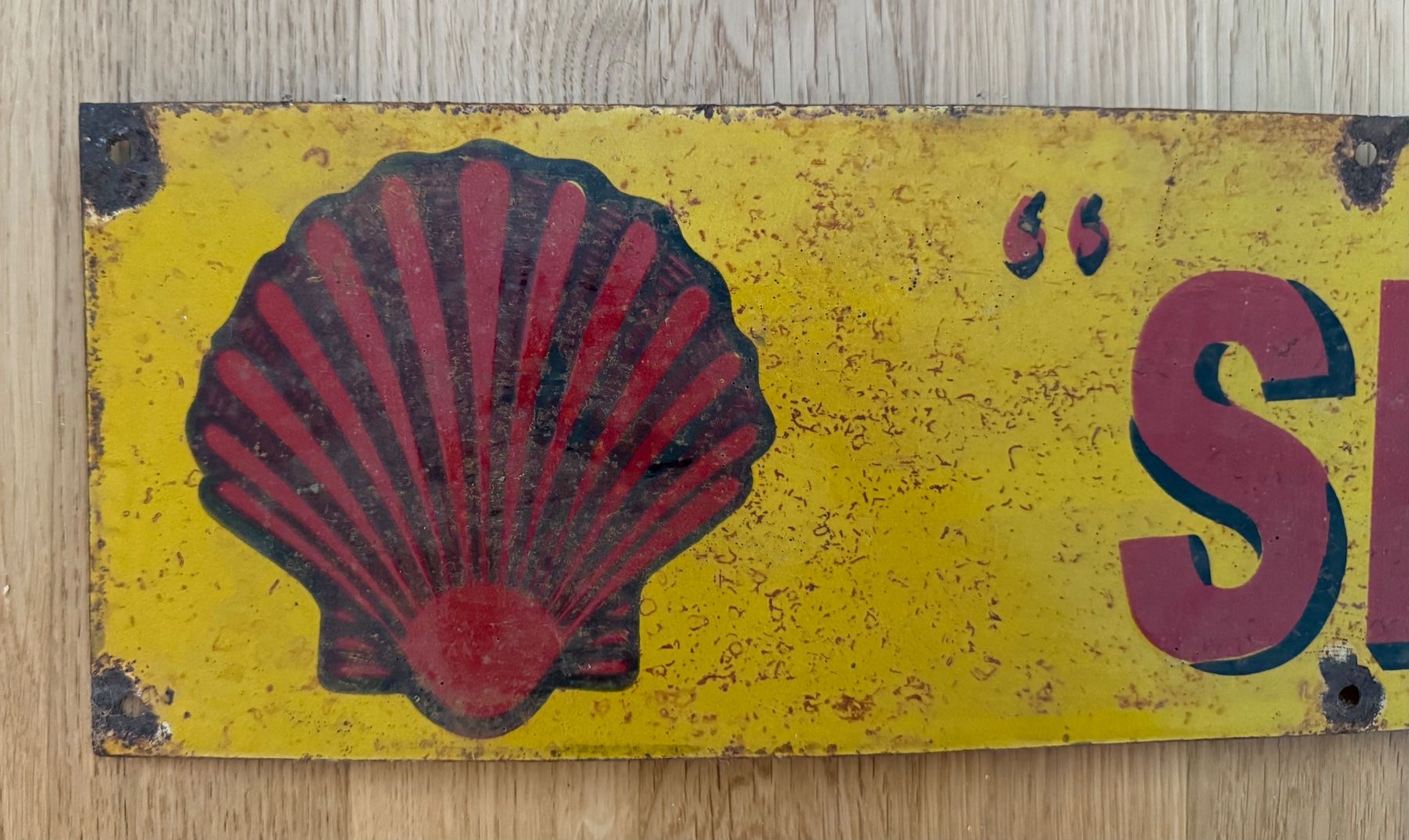 Shell Insegne: Shell Emailschild / Emaille Schild – Usato da Bremgarten b. Bern venduto da airline-trolley 1