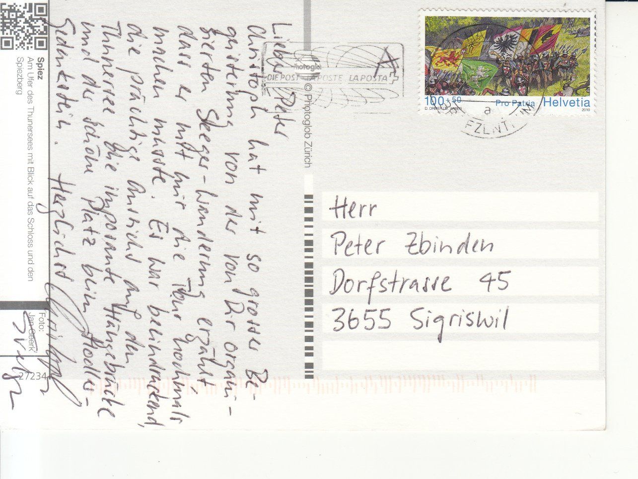 Cartoline postali: Spiez 2016 – Usato da Bürglen TG venduto da StampGraf 1