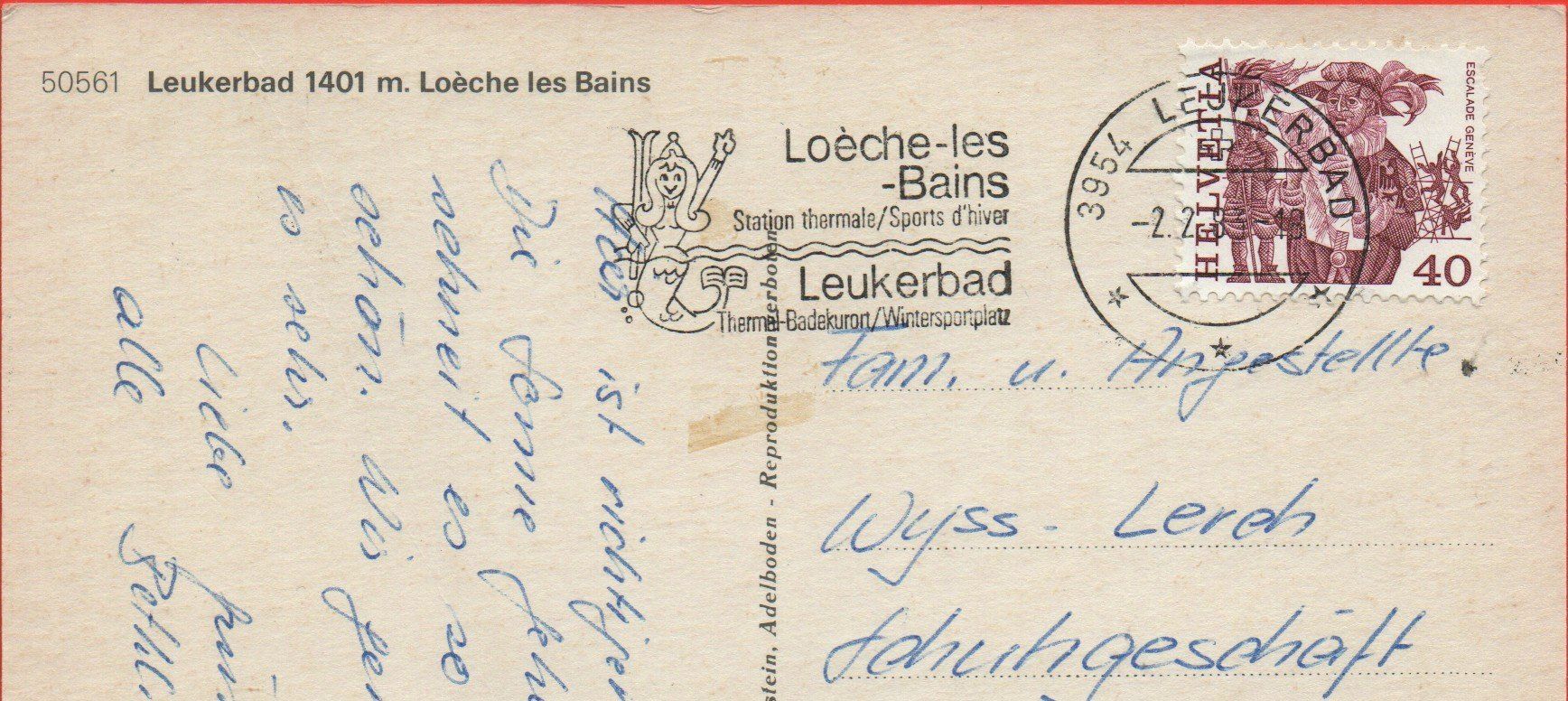Cartes postales: LEUKERBAD – D'occasion à Jona par philajona 1