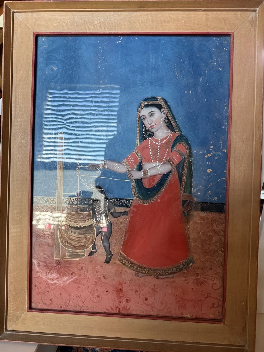 Gemälde: Indische Hinterglasmalerei mit mytholog. Szene – Gebraucht aus Frauenfeld von Altunoi 6