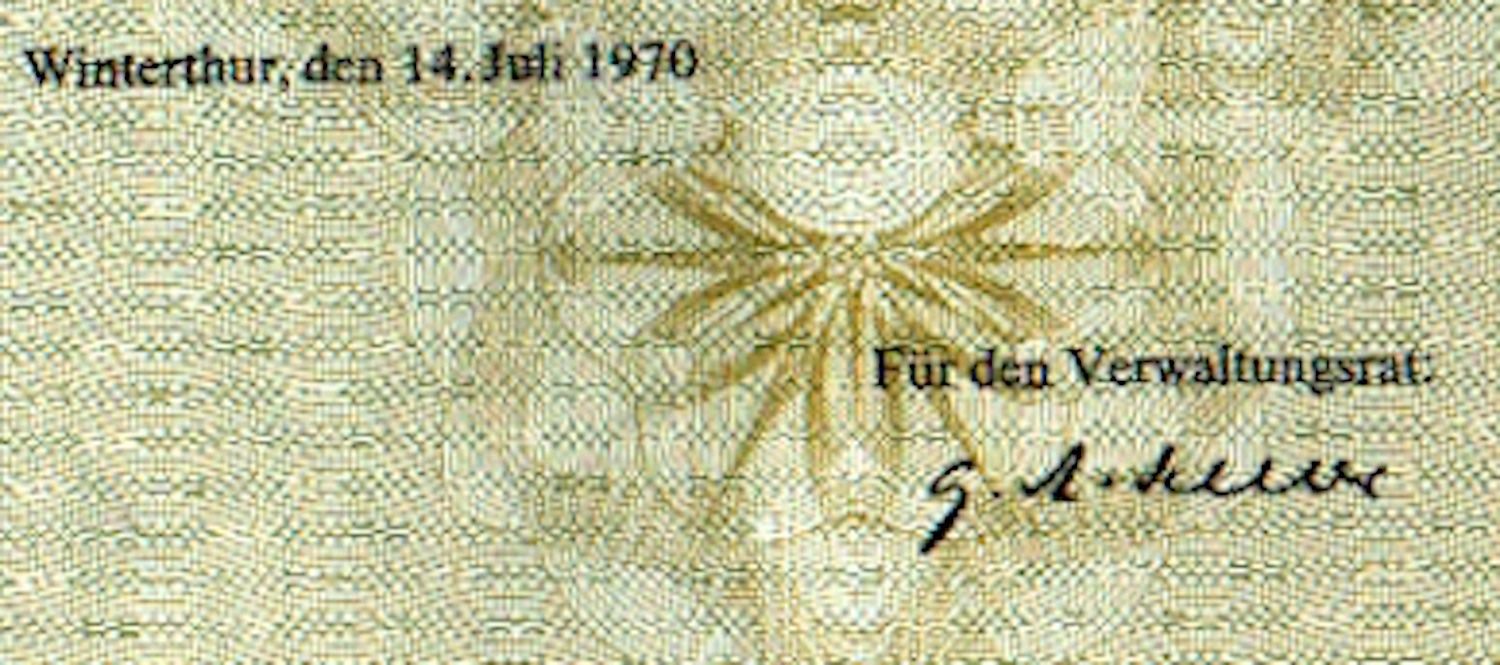Documenti: SIDI Holding AG, Winterthur - 1970 – Usato da Solothurn venduto da Sgasche 1