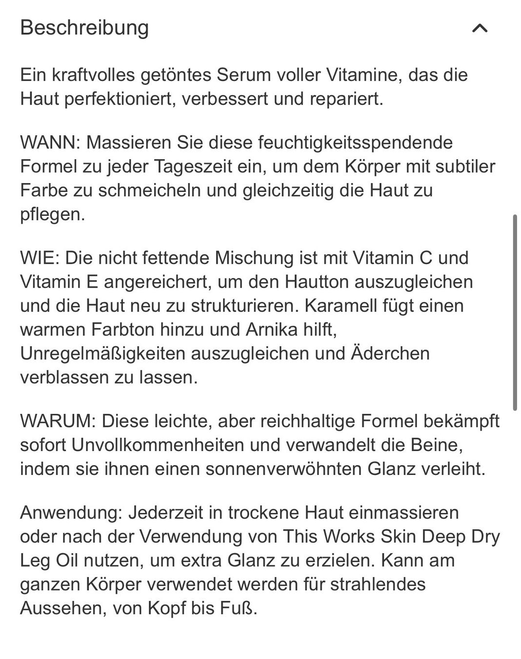 Altro per la cura del corpo: This Works Perfect Legs Skin Protector SPF30 - NEU! – Nuovo e nell'imballaggio originale da Zürich venduto da deruja 6