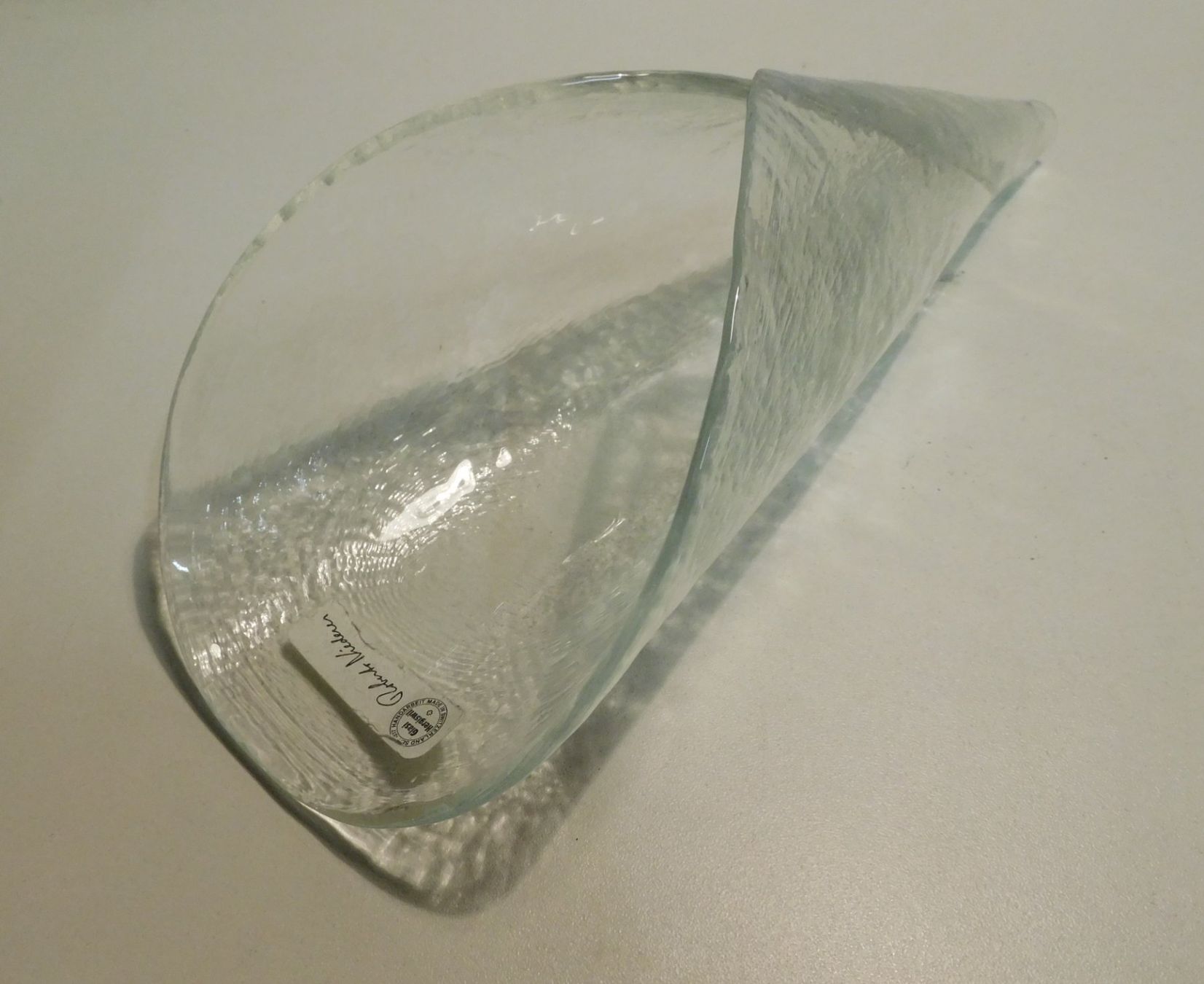 Glasi Hergiswil Gläser: Hergiswiler Glas Cornet mit Label   Roberto Niederer Glas – Gebraucht aus Sursee von 76 4