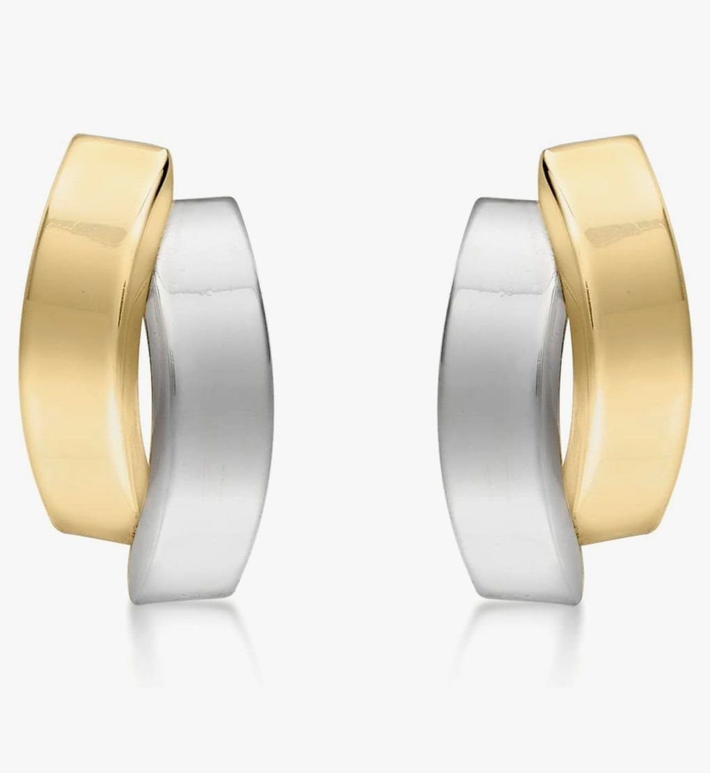 Orecchini pendenti & Orecchini a lobo: Damen-Ohrstecker 2 Band 375 Bicol – Nuovo e nell'imballaggio originale da Hemmental venduto da BlingBling1 1