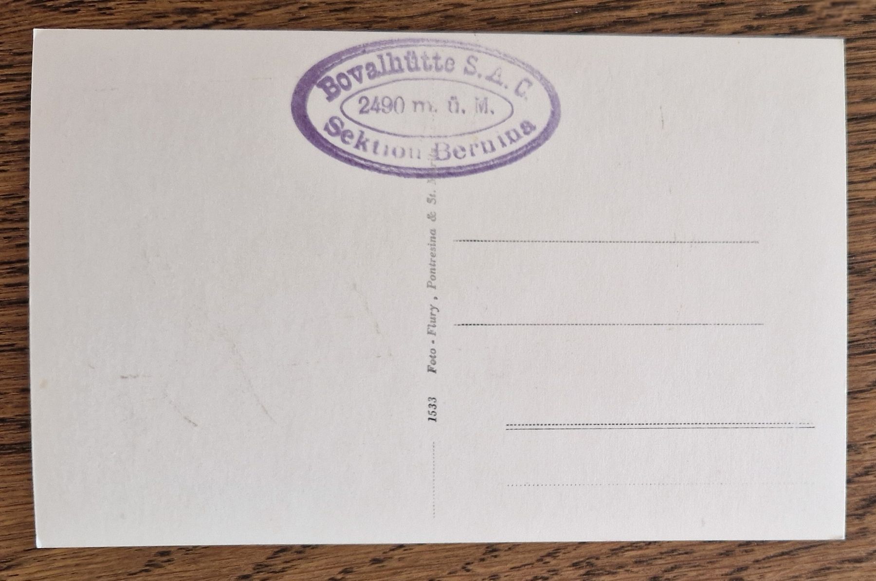 Cartoline postali: Bovalhütte S.A.C. – Usato da Ebikon venduto da Donar50 1