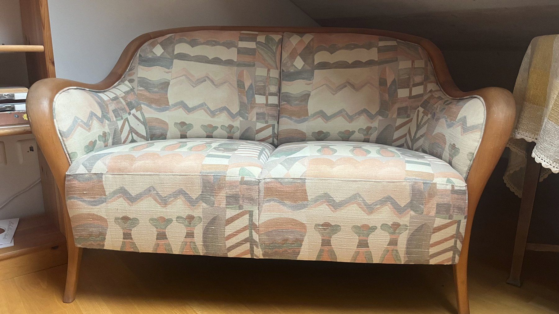 Divani: Sofagarnitur Couch 2-Sitzer+Sessel Canapé Buche/Stoff – Usato da Kehrsatz venduto da Heikas