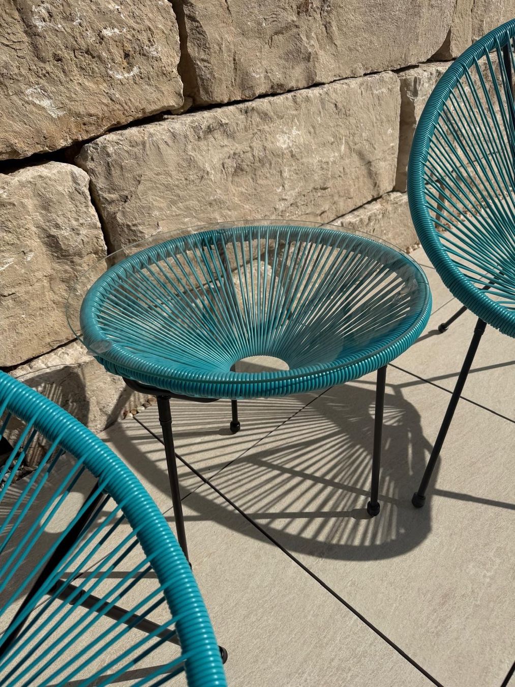 Sedie: Spaghetti-Gartenstuhlset "Acapulco" türkis – Nuovo (secondo la descrizione) da Galgenen venduto da Walsi87 2