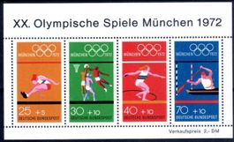 OLYMPISCHE SPIELE MÜNCHEN 1972 BLOCK ** POSTFRISCH ** - I71