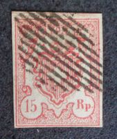 SWITZERLAND 1852: Rayon III, 15 Rp, O