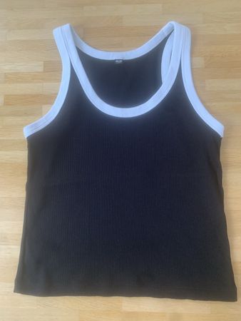 Uniqlo Tanktop Schwarz Weiss Gr M