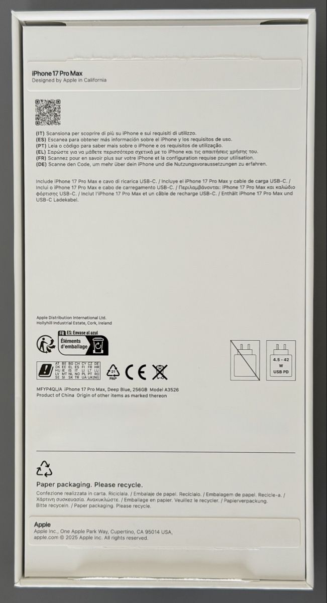 Apple Handys / Smartphones: Apple iPhone 17 Pro Max 256 GB Deep Blue – Gebraucht aus Fislisbach von dbe_fsw5 1