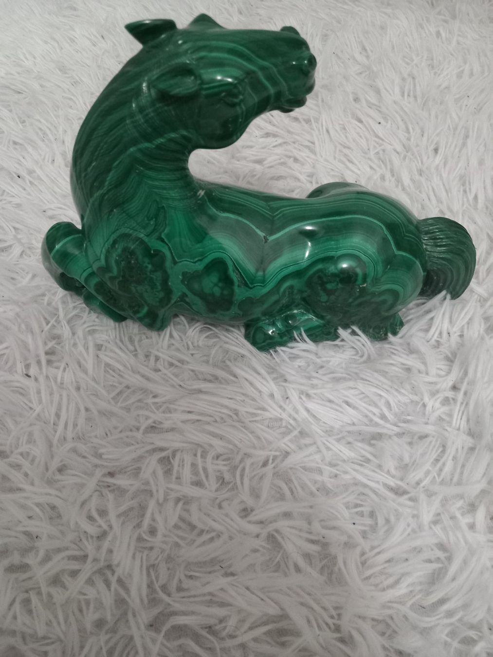 Sculptures & Statues: Statue Cheval en malachite – D'occasion à Genève par GenevaLuxury 1