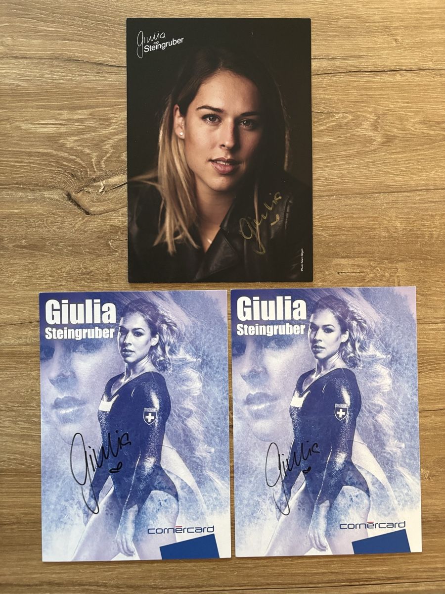Autographes: Giulia Steingruber - Original Autogramme 3 STK. – D'occasion à niederbipp par LaHabana1